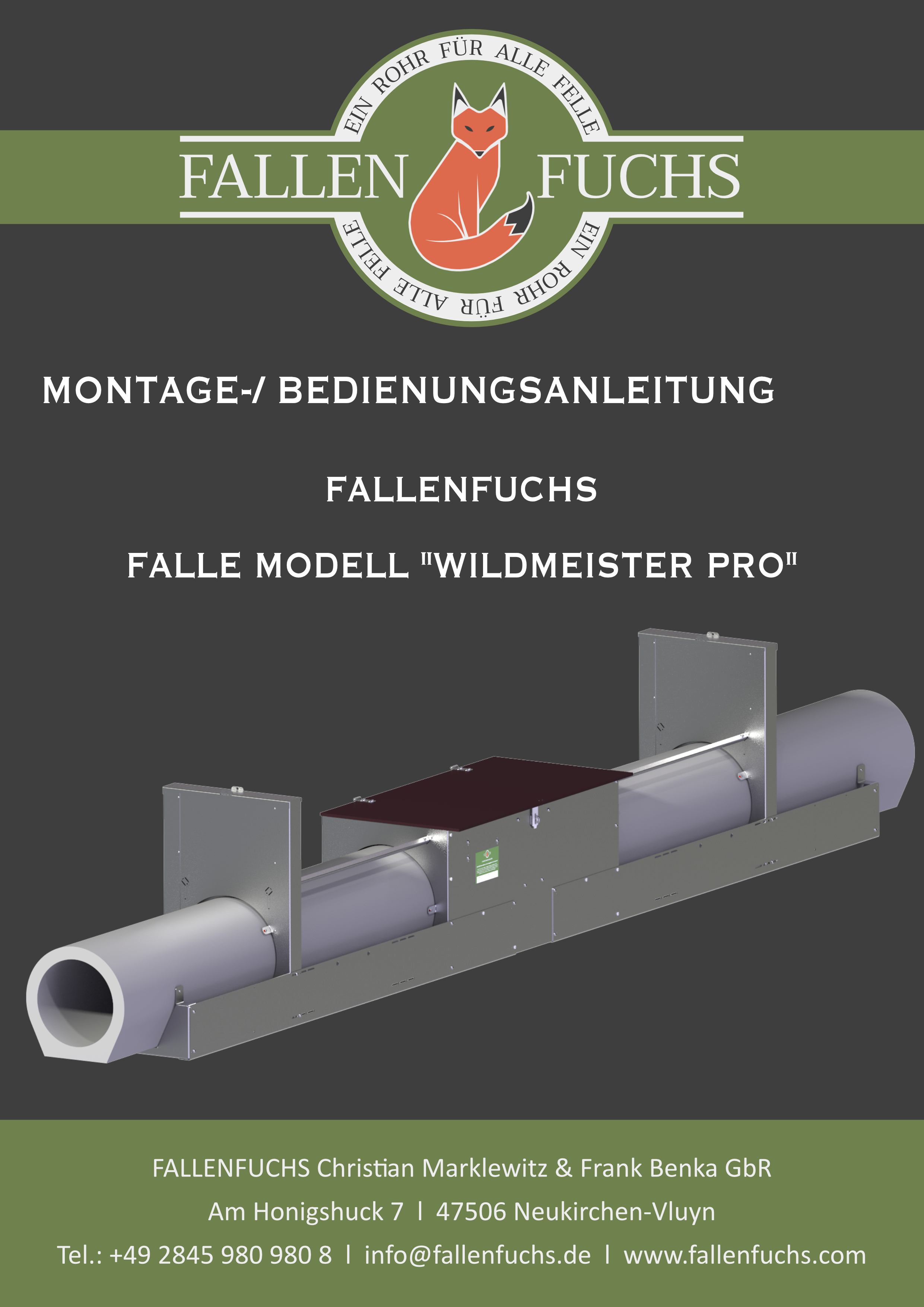 Anleitung Betonrohrfalle Wildmeister PRO