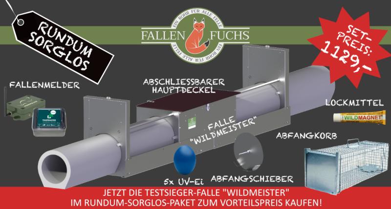 FALLENFUCHS Fuchsfalle Wildmeister Rundum-Sorglos-Paket